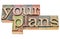 Your plans word abstract