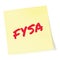 For your situational awareness acronym FYSA red marker written military initialism text, crucial current combat action information