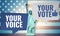 Your Voice Your Vote 3D Render USA Design