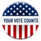 Your Vote Counts - badge button concept