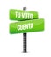 your vote counts in Spanish Street sign message concept