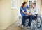 Youre doing so much better. a doctor caring for her senior patient at a nursing home.