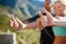 Youre making great progress. Closeup shot of a fitness group showing thumbs up together.