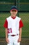 Youth baseball player portrait