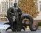 `Youth`, a bronze life-sized statue by American sculptor Paul Manship at Rockefeller Plaza, New York City.