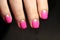 Youth design of manicure in pink