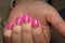 Youth design of manicure in pink
