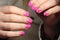 Youth design of manicure in pink