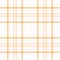 Youth plaid texture textile, sketch check fabric vector. Romance pattern tartan seamless background in white and orange colors