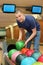 Youth takes ball for playing bowling