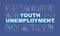 Youth unemployment word concepts banner