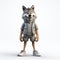 Youthful Cartoon Wolf Character For 3d Rendering