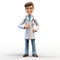 Youthful Doctor Character With Thumbs Up - Highly Detailed Daz3d Figure