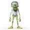 Youthful Energy Grotesque Caricature Of A Zombie In 3d Illustration