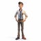 Youthful Protagonist Cartoon Doctor Figurine In Hyper-realistic 3d Image