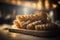 Youtiao, fried dough sticks. Traditional chinese food.AI generative