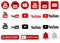 YouTube icon collection