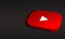 YouTube Logo 3D Render illustration in Dark texture background. Three-dimensional You Tube Video Icon