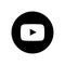 Youtube logo play button vector social media circular icon for website and mobile