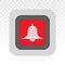 Youtube message notification bell flat icon for apps or websites