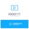 YouTube, Paly, Video, Player Blue Outline Logo Place for Tagline