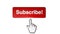 Youtube subscribe. Increasing number for videos. Icon of social media`s account. Youtube Like, subscriber. Button of