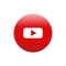 Youtube vector icon color website mobile app