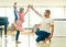 Youve got this. Full length shot of a mature man helping his daughter practice for her ballet recital.