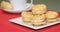 Yoyo Biscuits on White Plate.