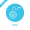 yoyo icon vector from baby toys collection. Thin line yoyo outline icon vector  illustration. Linear symbol for use on web and