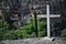 Ypapanti Monastery and memorial cross in Meteora region