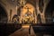 Ystad - October 22, 2017: Interior of Saint Mary`s Church at the historic center of the town of Ystad in Skane, Sweden