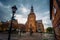 Ystad - October 22, 2017: Saint Mary`s Church at the historic center of the town of Ystad in Skane, Sweden