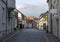 Ystad with stone paved street