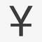 Yuan icon. Chinese currency symbol. CNY sign
