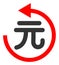 Yuan Refund Vector Icon Illustration
