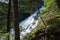 Yudaki Falls,Nikko,Tochigi,Japan.View from the pathway between the observation deck and the top of the waterfalls