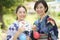 Yukata woman with a smile