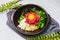 Yukhoebibimbap, Korean style Beef Tartare Bibimbap