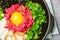 Yukhoebibimbap, Korean style Beef Tartare Bibimbap