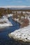 Yukon landscape of river in winter