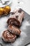 Yule log cake on a Christmas table