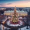 Yuletide Elegance: Aerial Glimpse of Christmas Grandeur by White House