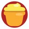 Yummie yellow cupcake, icon