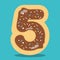 YUMMY CHOCOLATE DONUT NUMBERS 05