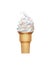 Yummy creamy ice cream scoop isolated icon