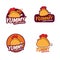 Yummy Fried chicken logo vector set design