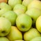 Yummy pile of apples in market stall