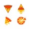 Yummy Pizza Vector icon design illustration