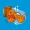 yummy rounded donut lokoumandes food snack doodle illustration